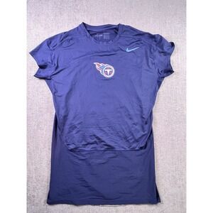 Nike Pro Tennessee Titans Compression Shirt Men's 3XL Blue Logo Swoosh